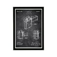 thumbnail image 1 of Wynwood Studio Symbols and Objects Framed Wall Art Prints 'Zippo Pocket Lighter 1936 Chalkboard' Shapes - Black, White, 13" x 19", 1 of 4