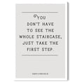 thumbnail image 1 of Wynwood Studio 'The First Step' Typography and Quotes Wall Art Canvas Print - White, Black, 24" x 36", 1 of 2