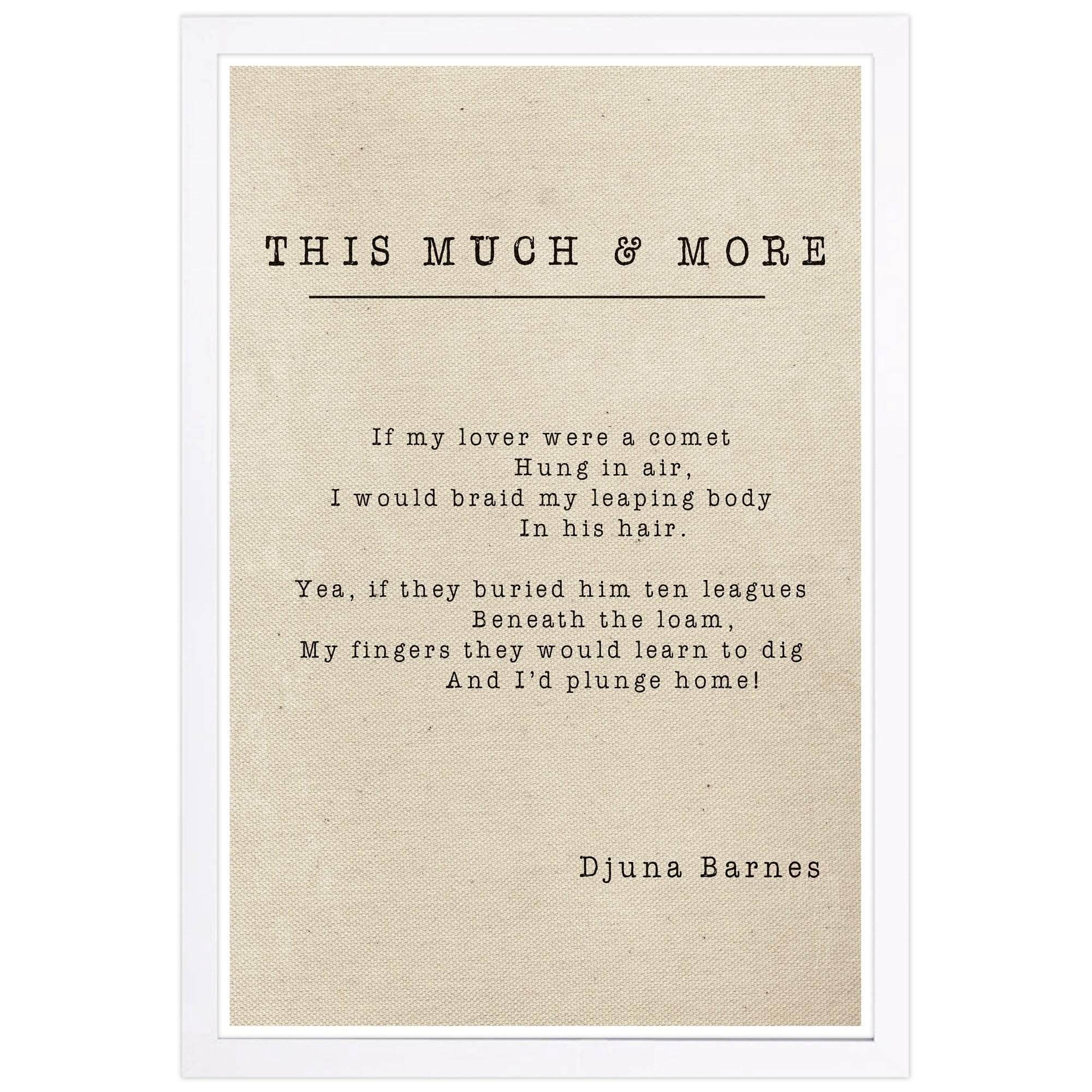 Wynwood Studio 'This Much and More Poem' Typography and Quotes Framed Wall Art Print - Black, Brown