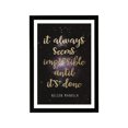 thumbnail image 1 of Wynwood Studio Typography Framed Wall Art Prints 'Impossible Until Its Done Galaxy' Inspirational quotes - Gold, Black, 13" x 19", 1 of 4