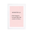 thumbnail image 1 of Wynwood Studio Typography and Quotes Framed Wall Art Prints 'Momster' Funny Quotes and Sayings Home Décor - Pink, Black, 13" x 19", 1 of 4