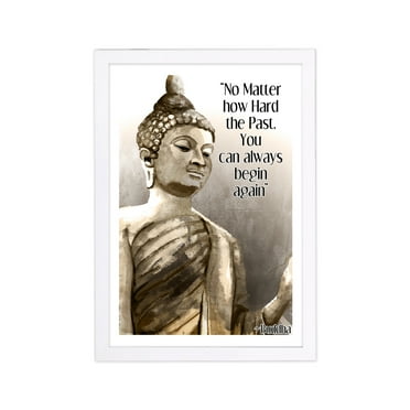 Wynwood Studio Typography and Quotes Framed Wall Art Prints 'No Matter How Hard' Motivational Quotes and Sayings - Gold, Black, 13" x 19"