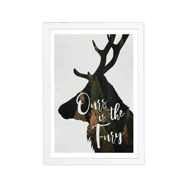 Wynwood Studio Typography and Quotes Framed Wall Art Prints 'Ours is the Fury' Motivational Quotes and Sayings - Green, White, 13" x 19"