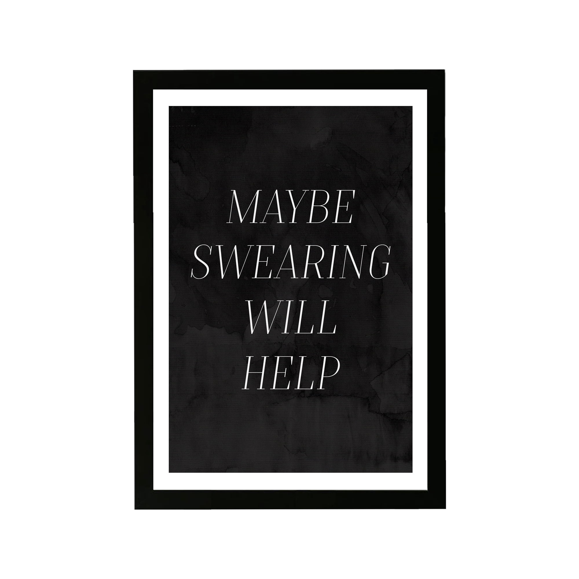 Wynwood Studio Swearing Will Help Framed Wall Art Print - 13 x 19 -  Walmart.com, image size:2000x2000