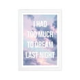 thumbnail image 1 of Wynwood Studio Typography and Quotes Framed Wall Art Prints 'Too Much To Dream' Motivational Quotes and Sayings - White, Purple, 13" x 19", 1 of 4