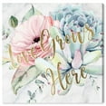thumbnail image 1 of Wynwood Studio Typography and Quotes Wall Art Canvas Prints 'Love Grows Here' Love Quotes and Sayings - Gold, Pink, 1 of 5