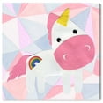 thumbnail image 1 of Wynwood Studio 'U for Unicorn' Fantasy and Sci-Fi Wall Art Canvas Print - Pink, White, 20" x 20", 1 of 2