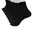 thumbnail image 1 of Wyobmus 10 Pack Crew Socks for Men Women Bamboo Viscose Breathable Calf Socks Athletic Cushion Non-Binding Loose Short Socks with Seamless Toe B-Black*, 1 of 6