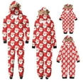 thumbnail image 1 of Wyobmus 2024 Christmas Matching Family Pajamas Set Elk Antler Hooded Romper Zipper Jumpsuit Loungewear for Baby, 1 of 4