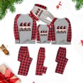 thumbnail image 1 of Wyobmus 2024 Christmas Matching Family Pajamas Sets Xmas Pj'S Santa Claus Long Sleeve Top and Plaid Bottom Sleepwear Nighty for Baby, 1 of 3