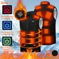 thumbnail image 1 of Wyobmus 2024 Winter 17 Areas Heated Vest for Men and Women Double Control Smart Electric Heating Vest Usb Charging Electric Heated Button Down Jackets,Battery Not Included Black, 1 of 5
