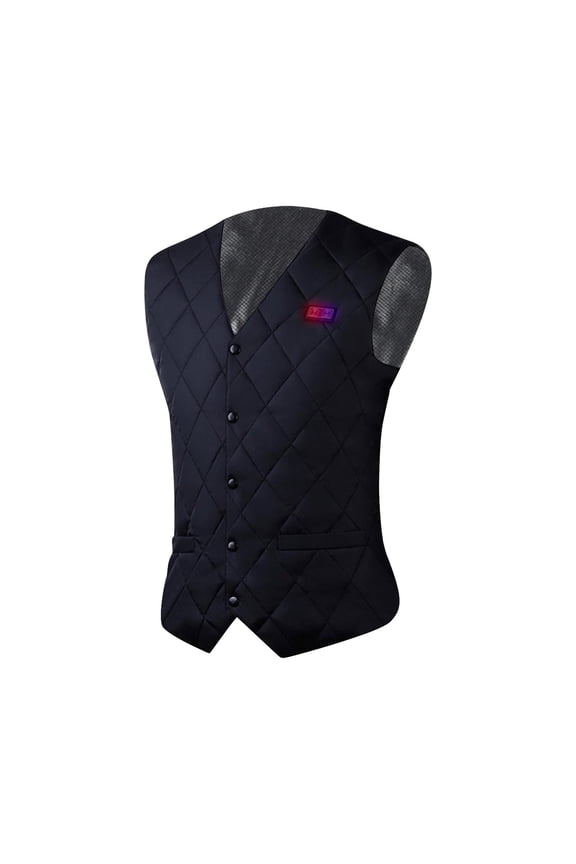 2024 Winter Upgraded Heated Vest for Men and Women V Neck Double Control 16 Areas Smart Electric Heating Vest Lightweight Heated Button Dowm Jacket Battery Not Included Black