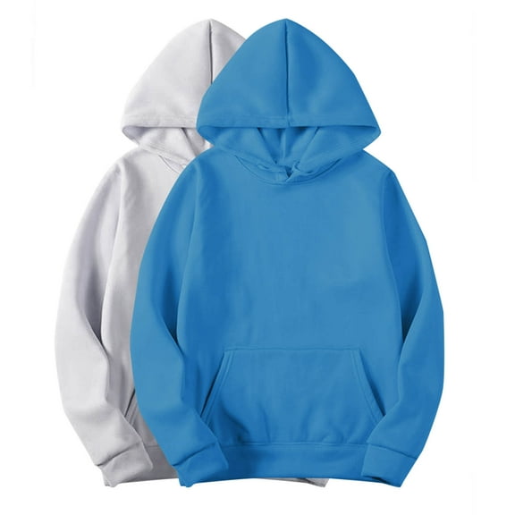 Wyobmus 2PC Womens Drawstring Hoodies Plus Size Sweatshirt Long Sleeve Hoodie Pullover Blouses Loose Fitting Tees Fashion Clothing Sweatshirts F-Gray