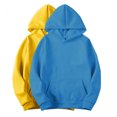 thumbnail image 1 of Wyobmus 2PC Womens Drawstring Hoodies Plus Size Sweatshirt Long Sleeve Hoodie Pullover Blouses Loose Fitting Tees Fashion Clothing Sweatshirts F-Yellow, 1 of 6