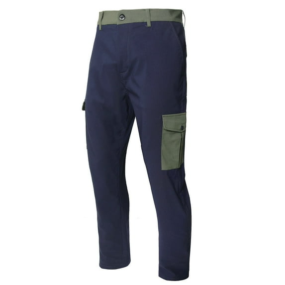 Wyobmus Business Pants for Men Loose Fit Dress Pants Straight Leg Business Casual Dress Chinos Pants B-Navy
