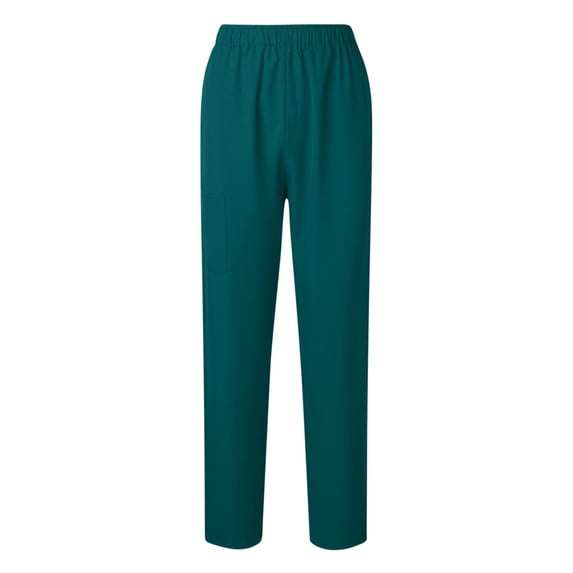 Wyobmus Casual Straight Leg Long Pants for Women Solid Color Elastic Waist Comfy Stretch Pull On Pants C-Olive Green