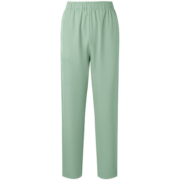 Wyobmus Casual Straight Leg Long Pants for Women Solid Color Elastic Waist Comfy Stretch Pull On Pants Mint Green