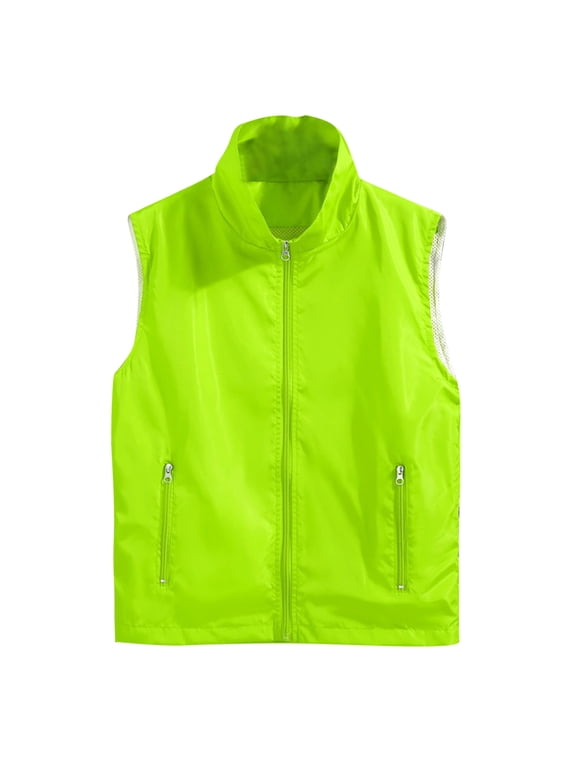 Cycling Vest for Men Lightweight Bike Vest Sleeveless Zip Up Jacket for Running Hiking Sports M-4X Mint Green