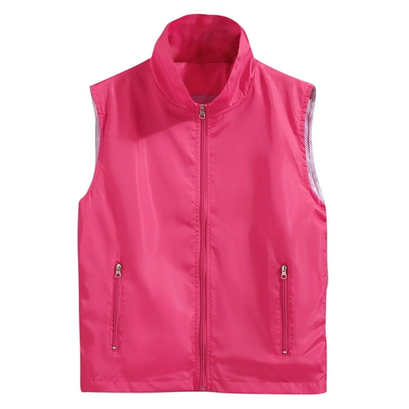 Wyobmus Cycling Vest for Men Lightweight Bike Vest Sleeveless Zip Up Jacket for Running Hiking Sports M-4X Pink