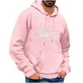 thumbnail image 1 of Wyobmus Flight U.S. Flag Hoodies for Men Casual Printed Sweatshirt Lightweight Long Sleeve Sport Pullover With Pocket Drawstring Workout C-Pink, 1 of 3