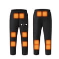 thumbnail image 1 of Wyobmus Heated Pants for Men Women Electric Usb 21 Heating Zones 3 Temperature Control Elastic Waist Drawstring Trousers Winter Warm,Battery Not Included A-Black, 1 of 9