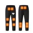 thumbnail image 1 of Wyobmus Heated Pants for Men Women Electric Usb 21 Heating Zones 3 Temperature Control Elastic Waist Drawstring Trousers Winter Warm,Battery Not Included F-Black, 1 of 9