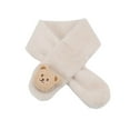 thumbnail image 1 of Wyobmus Kids Scarf Soft Warm Knit Fuzzy Neck Gaiters Solid Color Winter Classic Thicken Scarf for Boys Girls B-Beige*, 1 of 2
