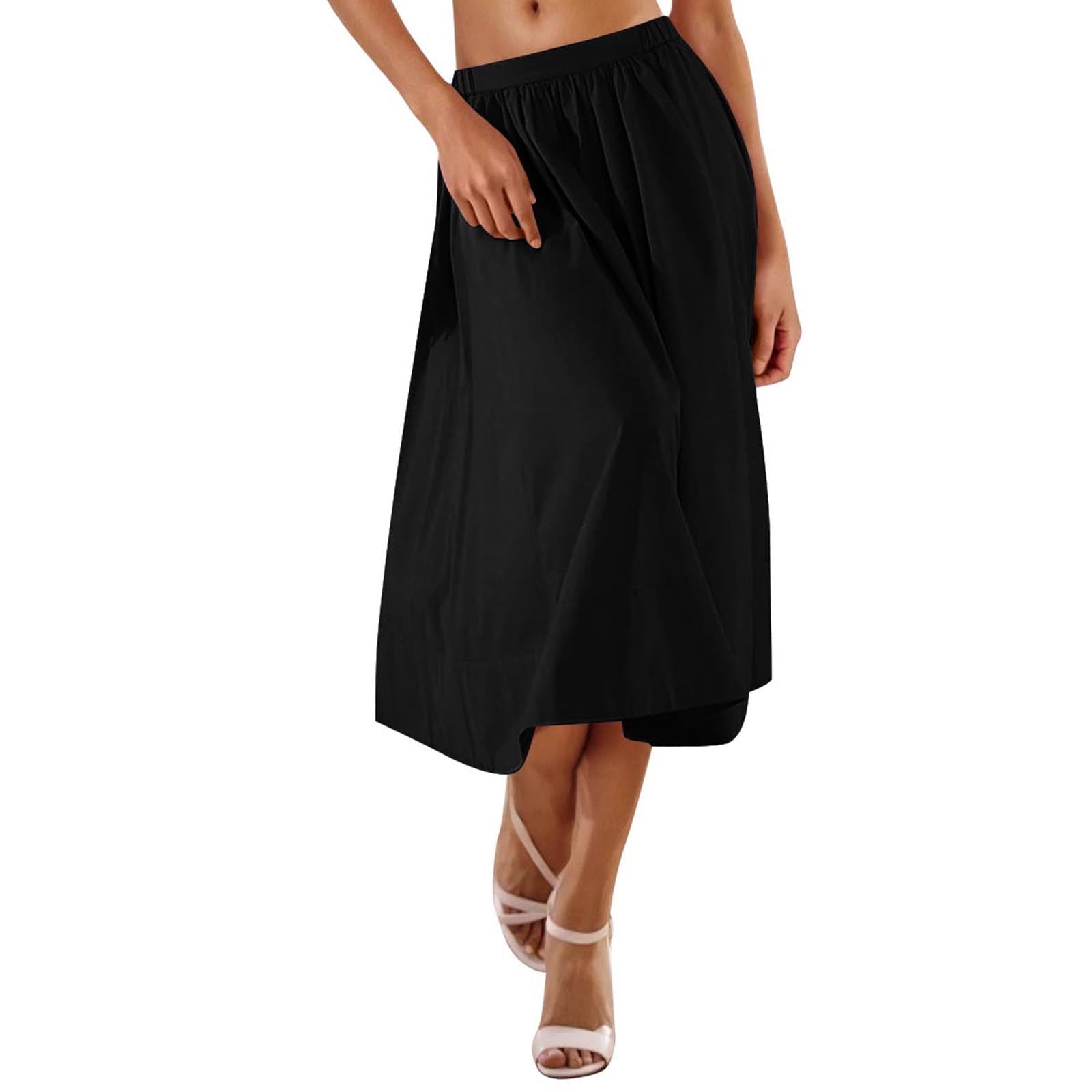 Women Fashion Casual Skirt Girls High Waist Long Skirts