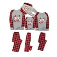 thumbnail image 1 of Wyobmus Matching Family Pajamas Sets Xmas Pj'S Cute Santa Claus Print Top and Plaid Bottom Sleepwear Jammies for Baby, 1 of 3