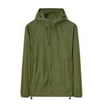 thumbnail image 1 of Wyobmus Men and Women UPF 50+ Hoodie Jacket Lightweight Zip Up Jackets Casual Outdoor Long Sleeve Sun Protection Fishing Shirt L-5XL Olive Green, 1 of 5