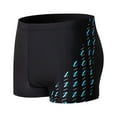 thumbnail image 1 of Wyobmus Men's Bikini Swim Briefs Quick Dry Printed Square Leg Swimsuit Compression Beach Training Swimwear With Drawstring B-Blue, 1 of 5
