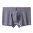 thumbnail image 1 of Wyobmus Men's Boxer Briefs Cotton Plaid Woven Boxer Shorts Loose Soft Breathable Underwear Boxers A-Black, 1 of 2