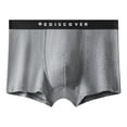 thumbnail image 1 of Wyobmus Men's Breathable Cotton Trunks Underwear Low Rise Printed Boxer Briefs Tagless Fitting Underpants D-Dark Gray, 1 of 2