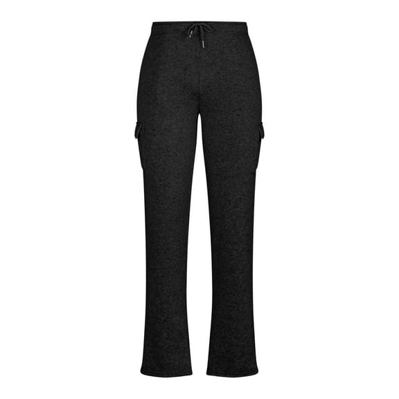 Wyobmus Men's Casual Sweatpants With Multi Pockets Casual Workout Joggers Baggy Sweatpants Elastic Waist Drawstring Straight Leg Pants Black