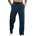 thumbnail image 1 of Wyobmus Men's Closed Bottom Sweatpants Running Workout Lightweight Joggers Pants Comfy Drawstring Waist Lounge Pants With Pockets A-Blue, 1 of 6