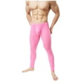 thumbnail image 1 of Wyobmus Men's Athletic Pants Cool Drying High Waisted Yoga Pant Stretchy Moisture-Wicking Workout Sports Tights C-Hot Pink, 1 of 3