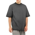 thumbnail image 1 of Wyobmus Men's Cotton T-Shirts Washed Cotton Retro Distressed T-Shirt Casual Loose Short Sleeve Crew Neck Streetwear Tee Tops Black, 1 of 9