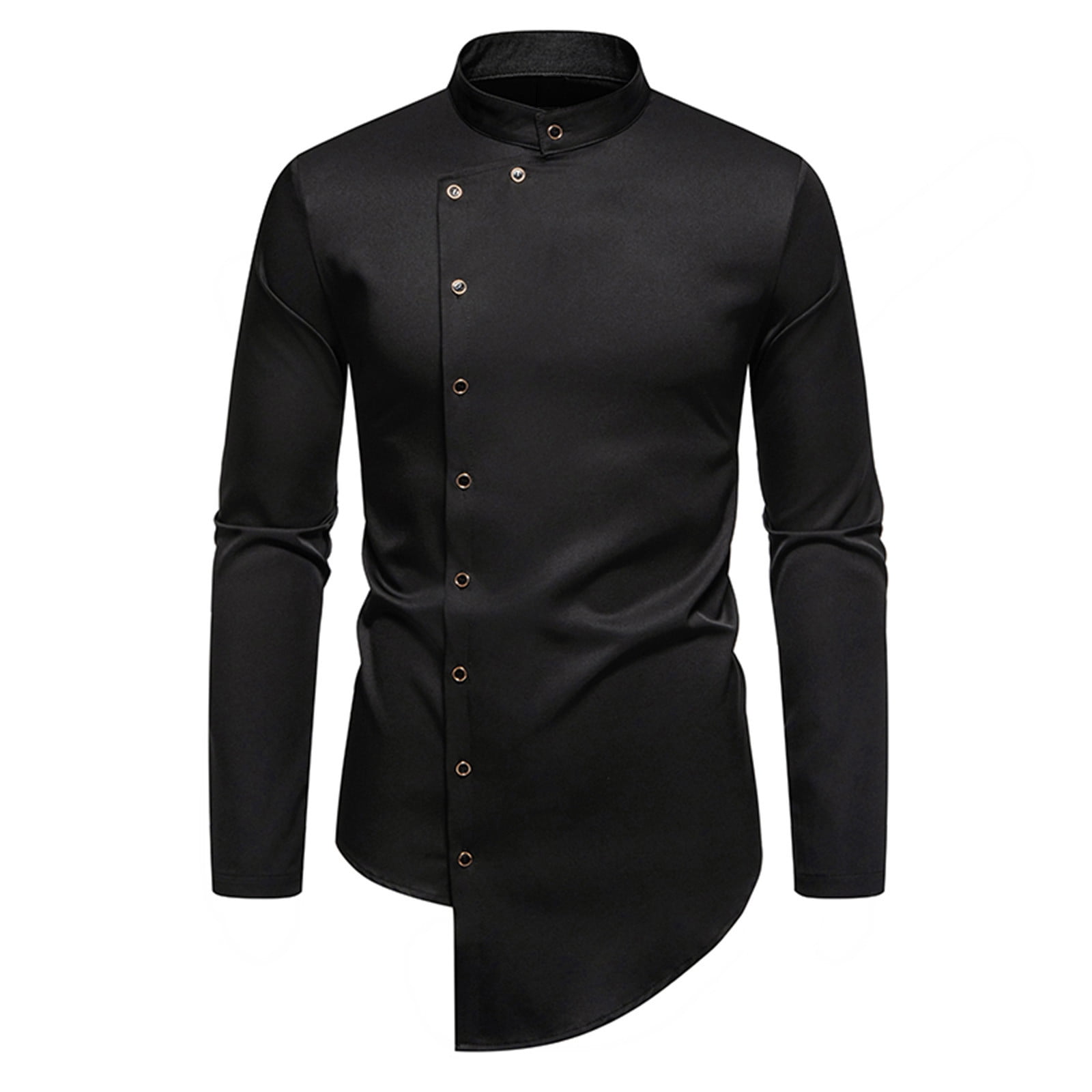 Casual Solid Buttons Asymmetrical Turndown Collar Tops Casual Solid Buttons Asymmetrical Turndown Collar Tops