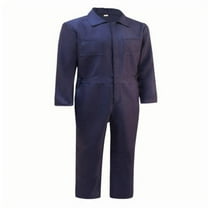 Wyobmus Men's Jumpsuits Solide Color Long Sleeve Jumpsuit Loose Fit Mackle Pockets Zipper Lapel Coveralls Navy