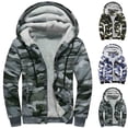 thumbnail image 1 of Wyobmus Men's Oversized Thicken Camo Jacket Sherpa Fleece Lined Hoodies Insulated Jacket Sweatshirt Full Zip Coats Green, 1 of 3