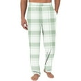 thumbnail image 1 of Wyobmus Men's Regular Fit Pajama Pants Lightweight Flannel Plaid Pajama Pants Loungewear Sleepwear Bottom Pants With Pocket Drawstring R-Multicolor, 1 of 3