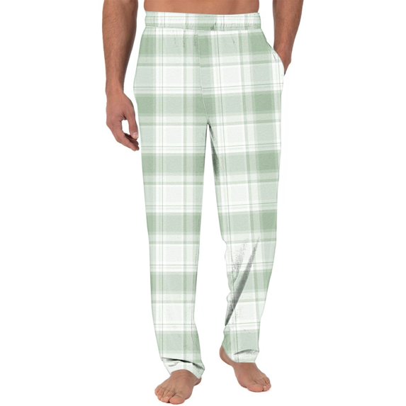 Wyobmus Men's Regular Fit Pajama Pants Lightweight Flannel Plaid Pajama Pants Loungewear Sleepwear Bottom Pants With Pocket Drawstring R-Multicolor