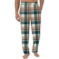 thumbnail image 1 of Wyobmus Men's Regular Fit Pajama Pants Lightweight Flannel Plaid Pajama Pants Loungewear Sleepwear Bottom Pants With Pocket Drawstring U-Multicolor, 1 of 3