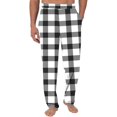 thumbnail image 1 of Wyobmus Men's Regular Fit Pajama Pants Lightweight Flannel Plaid Pajama Pants Loungewear Sleepwear Bottom Pants With Pocket Drawstring W-Multicolor, 1 of 2