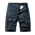 thumbnail image 1 of Wyobmus Men's Tactical Cargo Shorts With Multi Pockets Outdoor Camo Ripstop Shorts With Elastic Waist Quick Dry for Hiking Fishing Photography E-Blue, 1 of 5