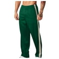 thumbnail image 1 of Wyobmus Men's Wide Leg Loose Sweatpants Stretch Waist Y2K Drawstring Workout Sports Pants Green, 1 of 4