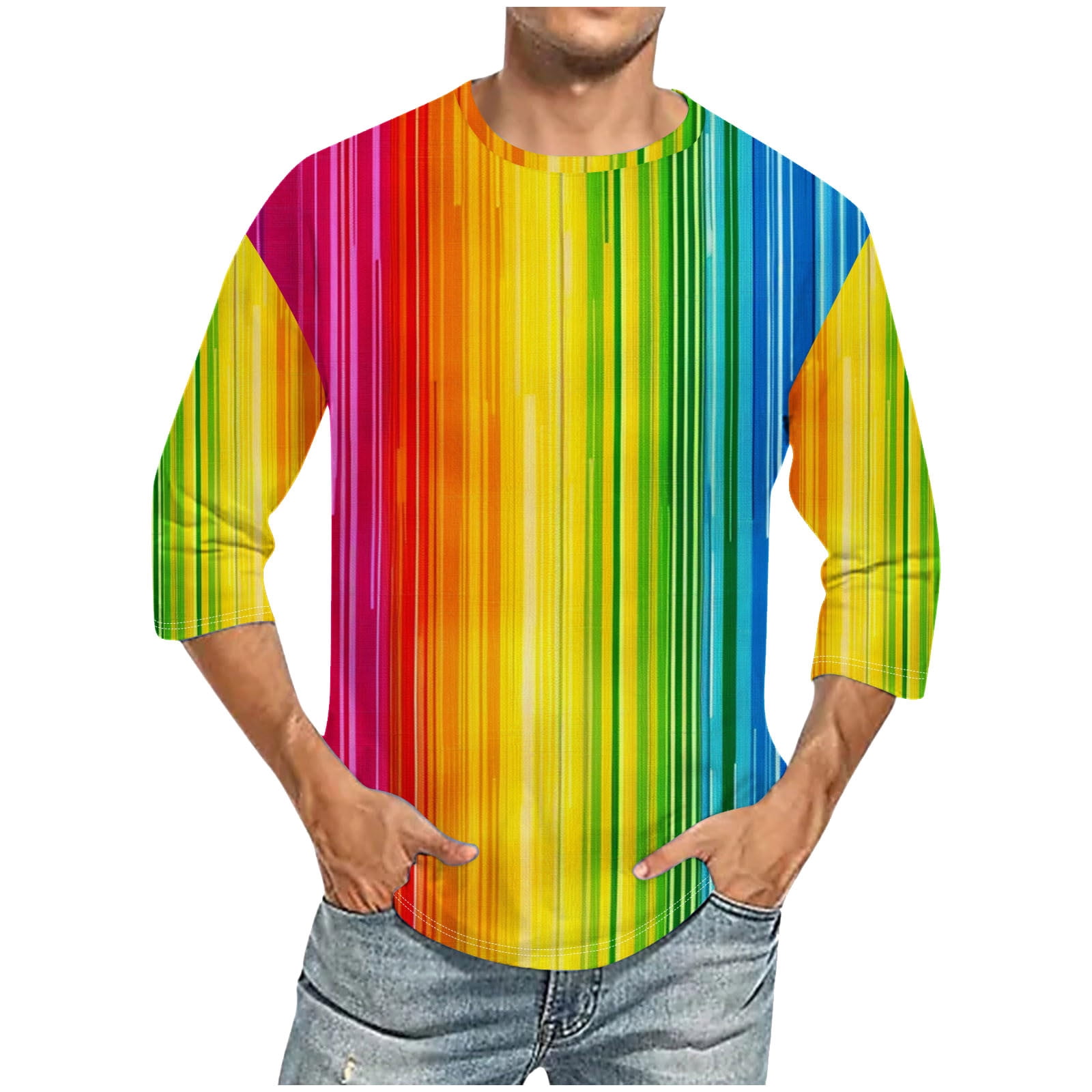 MENS OVERSIZED SHIRT RAINBOW ROOM