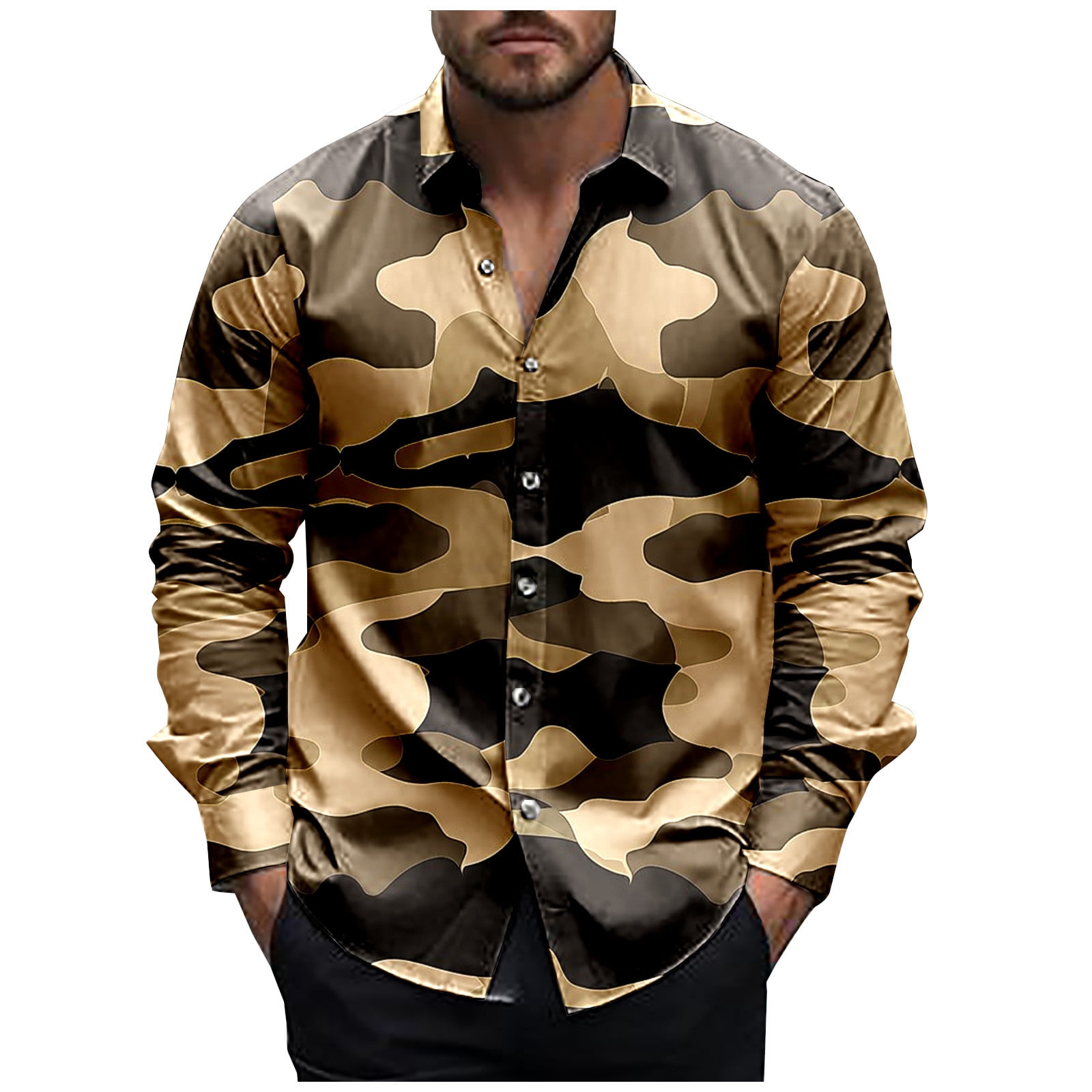 Wyobmus Mens Button Down Shirt Camo Print Stretch Dress Shirt Long Sleeve Turndown Collar Casual Blouse Shirt G-Camouflage - Walmart.com Wyobmus Mens Button Down Shirt Camo Print Stretch Dress Shirt Long Sleeve Turndown Collar Casual Blouse Shirt G-Camouflage - Walmart.com