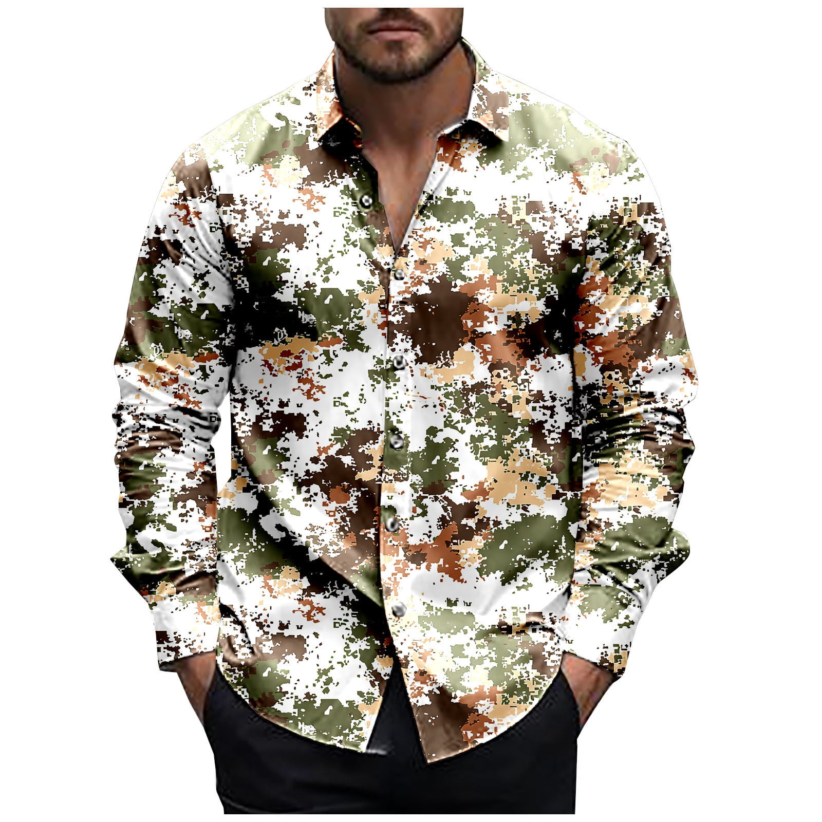 white christmas dresses Denim Button Down Shirt Itochu Antique Camo Twill