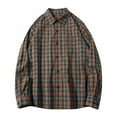 thumbnail image 1 of Wyobmus Mens Button Down Shirt Soft Flannel Shirt Cotton Long Sleeve Plaid Casual Dress Shirt A-Coffee, 1 of 8